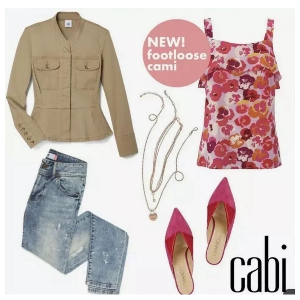 CAbi Footloose Cami Pink Floral Tank - Picture 4 of 13
